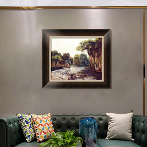 INVIN ART Framed Canvas Art Giclee Print Series#018 by Gustave Courbet Wall Art Living Room Home Office Decorations