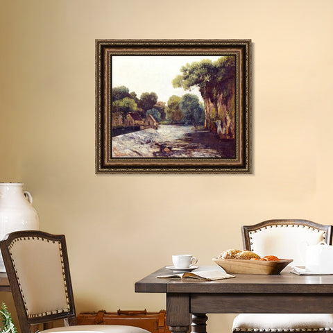 INVIN ART Framed Canvas Art Giclee Print Series#018 by Gustave Courbet Wall Art Living Room Home Office Decorations