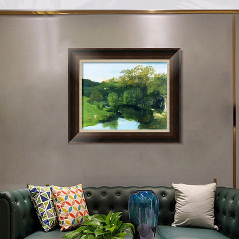 INVIN ART Framed Canvas Art Giclee Print Series#019 by Gustave Courbet Wall Art Living Room Home Office Decorations