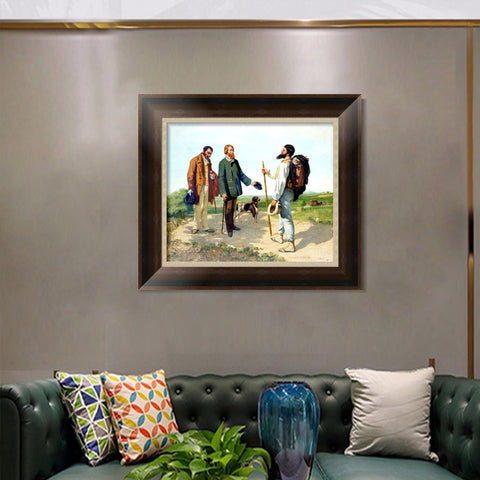 INVIN ART Framed Canvas Art Giclee Print Sleep Le Sommeil 1866 by Gustave Courbet Wall Art Living Room Home Office Decorations
