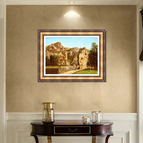 INVIN ART Framed Canvas Art Giclee Print Series#033 by Gustave Courbet Wall Art Living Room Home Office Decorations