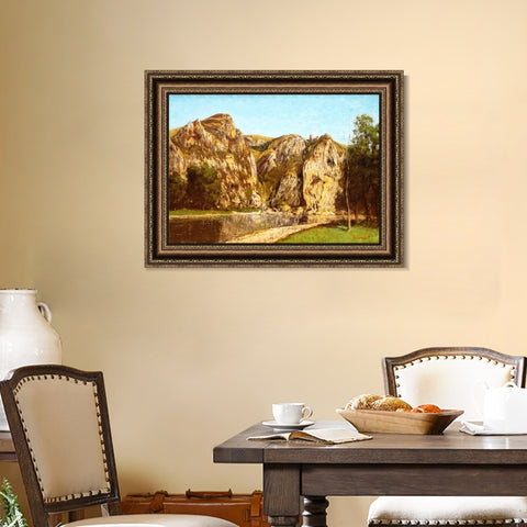 INVIN ART Framed Canvas Art Giclee Print Series#033 by Gustave Courbet Wall Art Living Room Home Office Decorations