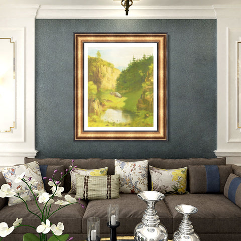 INVIN ART Framed Canvas Art Giclee Print Series#043 by Gustave Courbet Wall Art Living Room Home Office Decorations