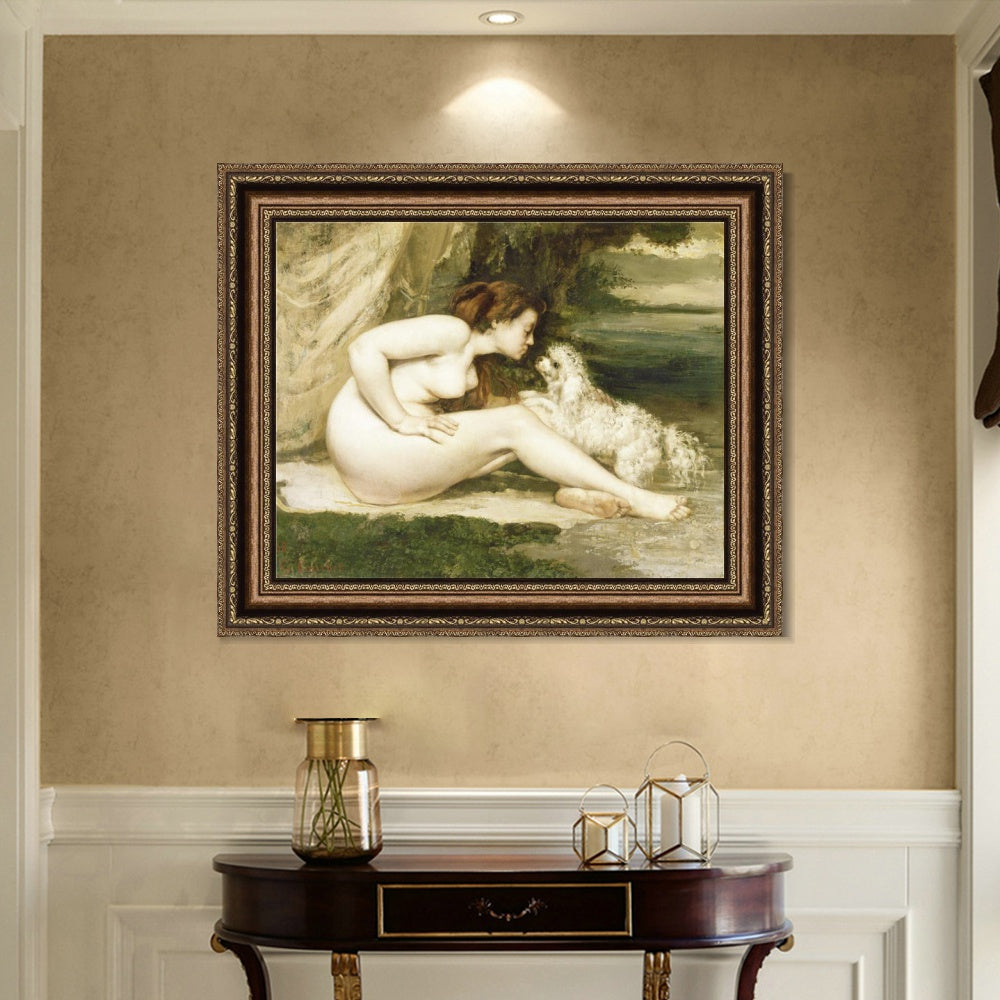 INVIN ART Framed Canvas Art Giclee Print Series#045 by Gustave Courbet Wall Art