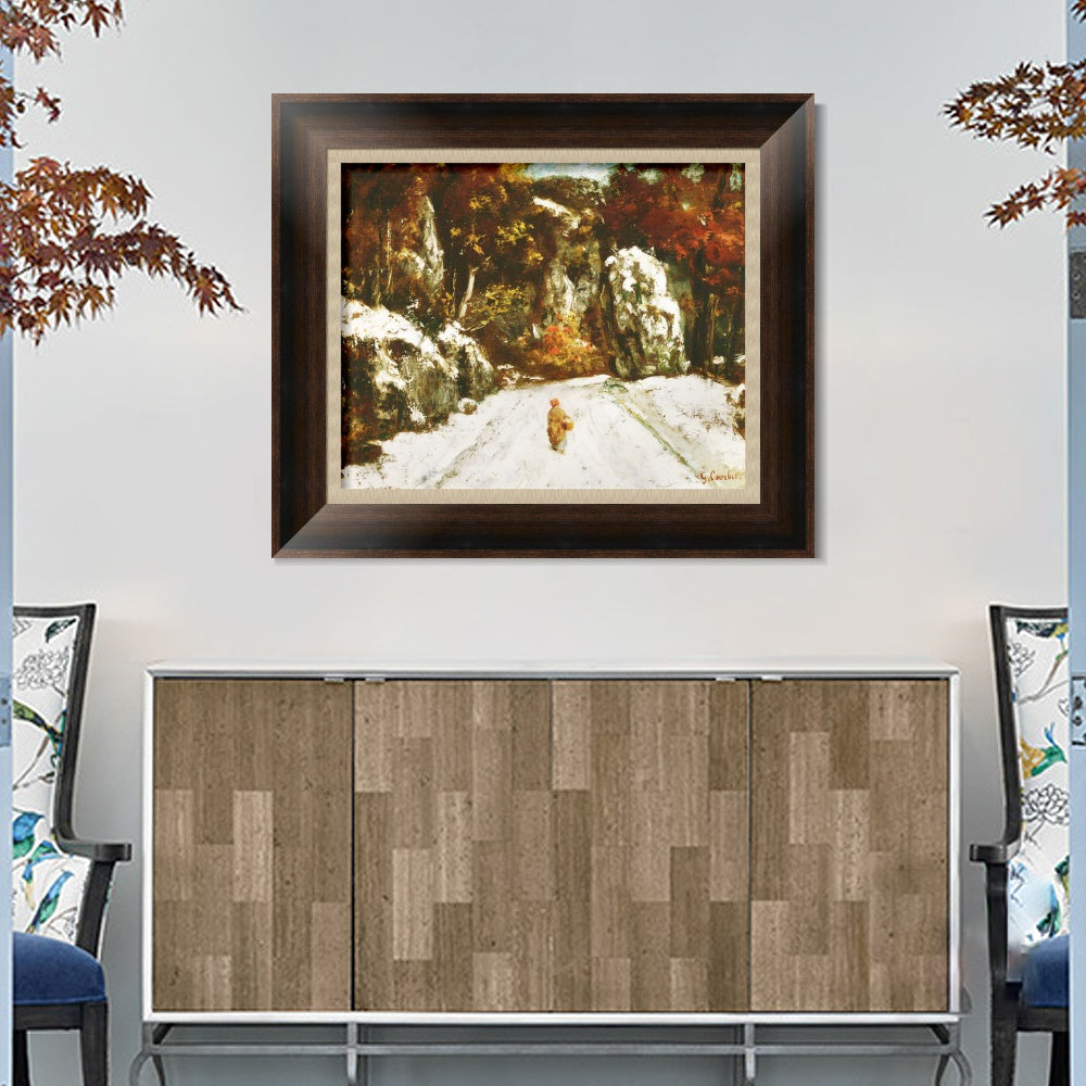 INVIN ART Framed Canvas Art Giclee Print Series#051 by Gustave Courbet Wall Art