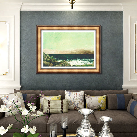 INVIN ART Framed Canvas Art Giclee Print Series#054 by Gustave Courbet Wall Art Living Room Home Office Decorations