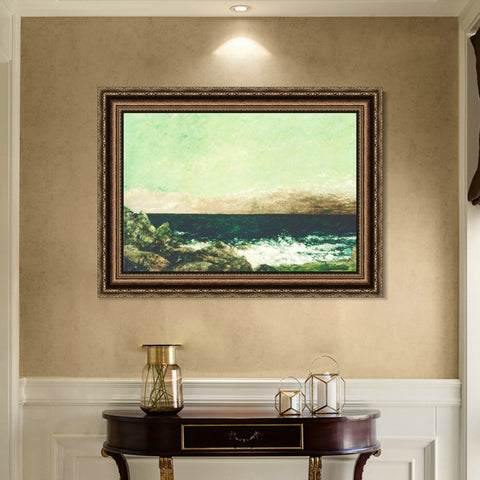 INVIN ART Framed Canvas Art Giclee Print Series#054 by Gustave Courbet Wall Art Living Room Home Office Decorations