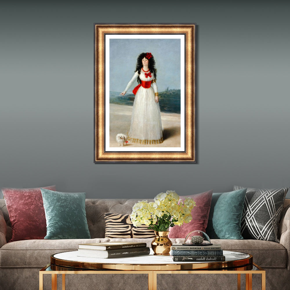 INVIN ART Framed Canvas Art Giclee Print 13th Duchess of Alba by Francisco De Goya Wall Art