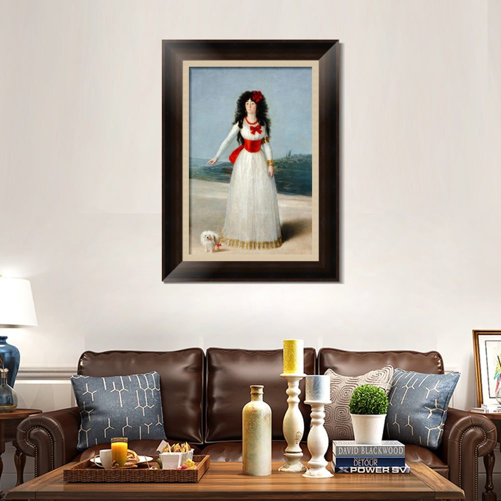 INVIN ART Framed Canvas Art Giclee Print 13th Duchess of Alba by Francisco De Goya Wall Art