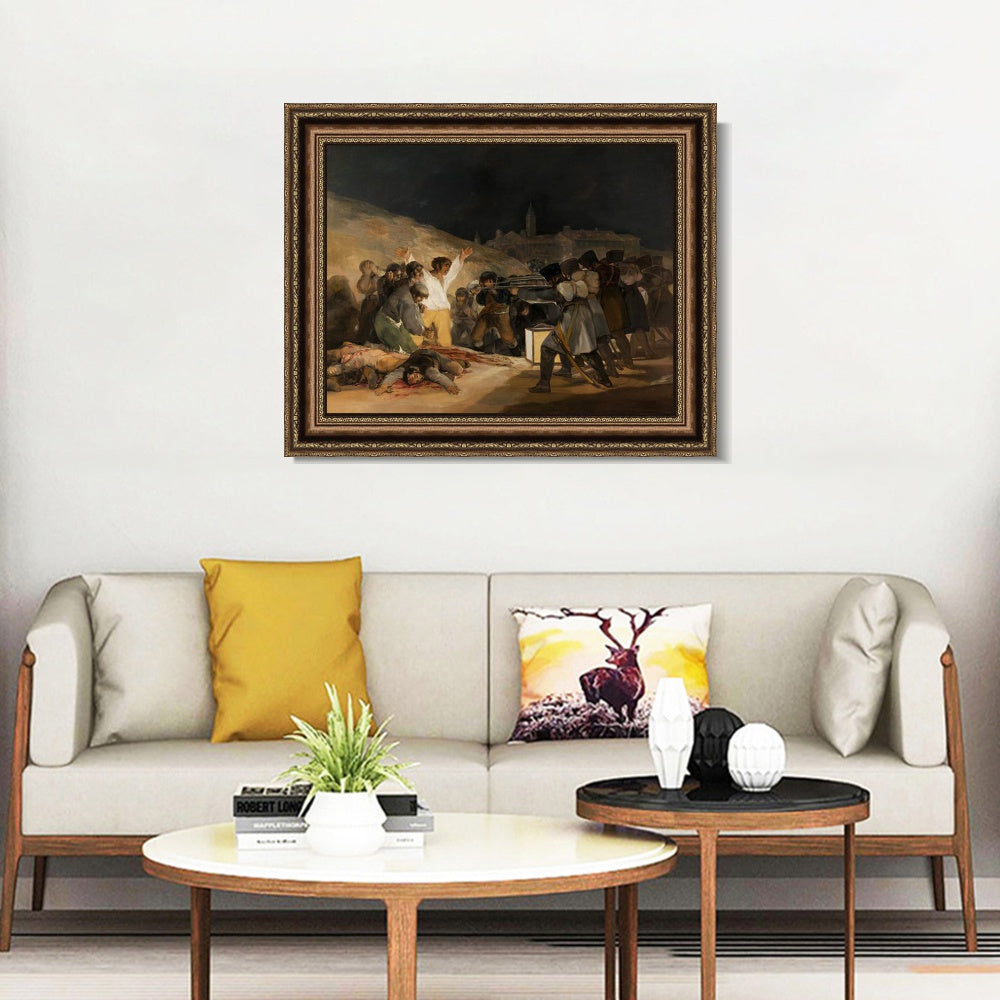 INVIN ART Framed Canvas Art Giclee Print Bullfighting in Divided Rings by Francisco De Goya Wall Art
