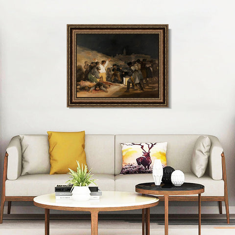 INVIN ART Framed Canvas Art Giclee Print Bullfighting in Divided Rings by Francisco De Goya Wall Art Living Room Home Office Decorations