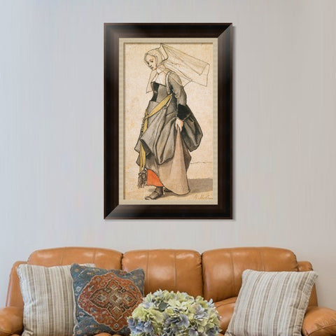 INVIN ART Framed Canvas Art Giclee Print Series#002 by Hans Holbein the Younger Wall Art Living Room Home Office Decorations