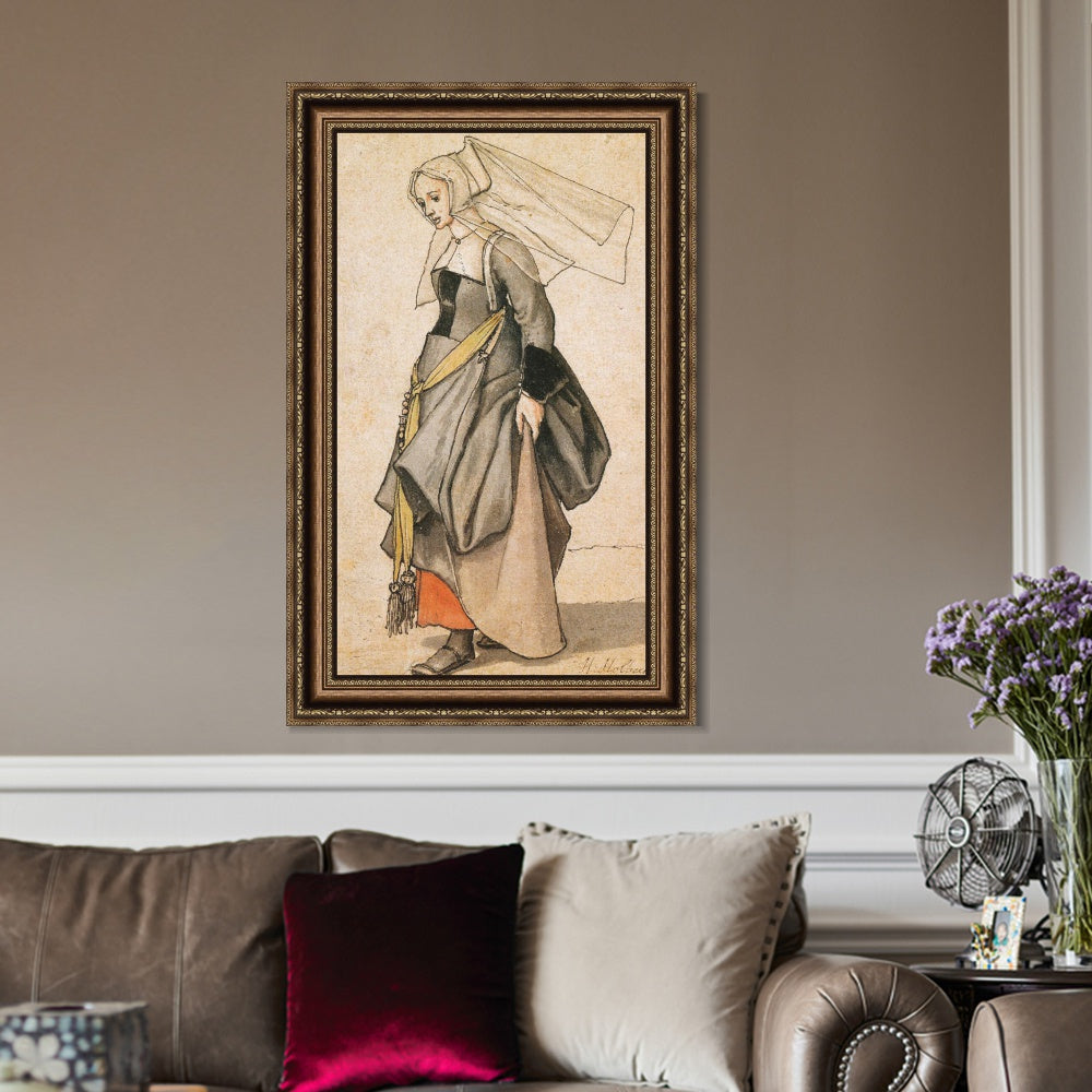 INVIN ART Framed Canvas Art Giclee Print Series#002 by Hans Holbein the Younger Wall Art