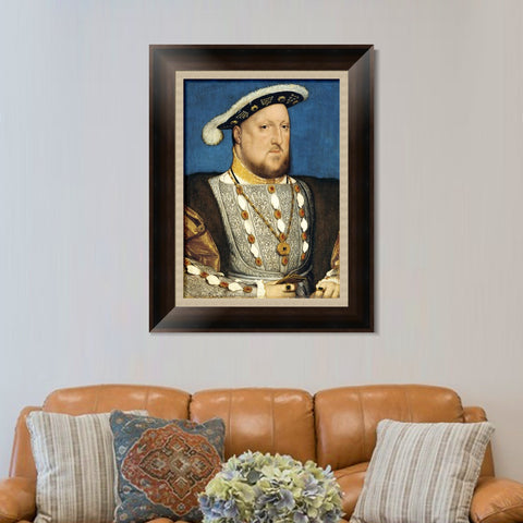 INVIN ART Framed Canvas Art Giclee Print Portrait of Henry VIII of England by Hans Holbein the Younger Wall Art Living Room Home Office Decorations