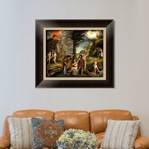INVIN ART Framed Canvas Art Giclee Print An Allegory of the Old and New Testaments 1530 by Hans Holbein the Younger