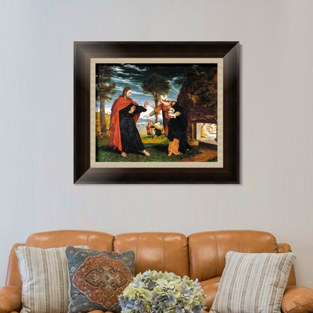 INVIN ART Framed Canvas Art Giclee Print Do not touch me by Hans Holbein the Younger Wall Art