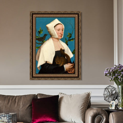 INVIN ART Framed Canvas Art Giclee Print Series#015 by Hans Holbein the Younger Wall Art Living Room Home Office Decorations