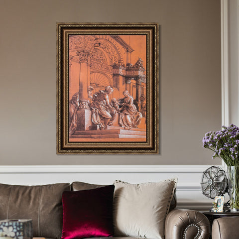 INVIN ART Framed Canvas Art Giclee Print Series#020 by Hans Holbein the Younger Wall Art Living Room Home Office Decorations