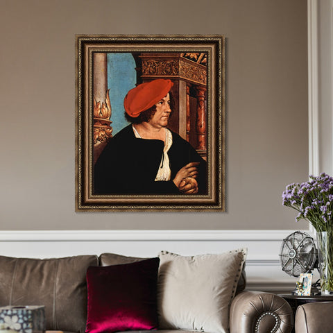 INVIN ART Framed Canvas Art Giclee Print Series#035 by Hans Holbein the Younger Wall Art Living Room Home Office Decorations