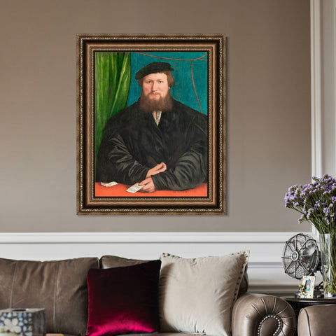 INVIN ART Framed Canvas Art Giclee Print Series#038 by Hans Holbein the Younger Wall Art Living Room Home Office Decorations