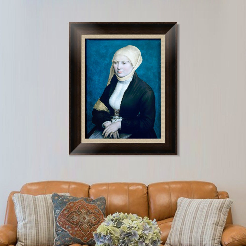 INVIN ART Framed Canvas Art Giclee Print Presumed Portrait of the Artists Wife by Hans Holbein the Younger Wall Art