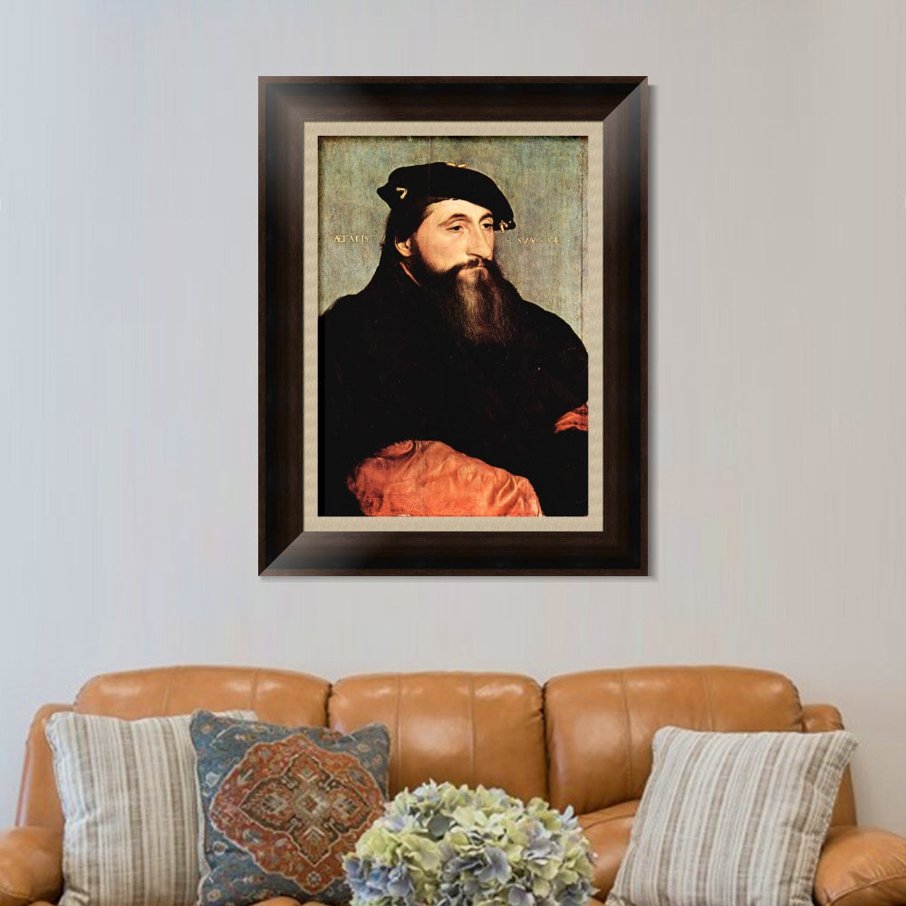 INVIN ART Framed Canvas Art Giclee Print Portrait of Duke Antony the Good of Lorraine by Hans Holbein the Younger Wall Art