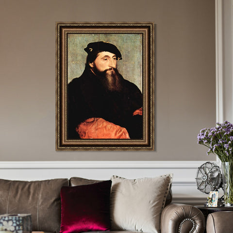 INVIN ART Framed Canvas Art Giclee Print Portrait of Duke Antony the Good of Lorraine by Hans Holbein the Younger Wall Art Living Room Home Office Decorations