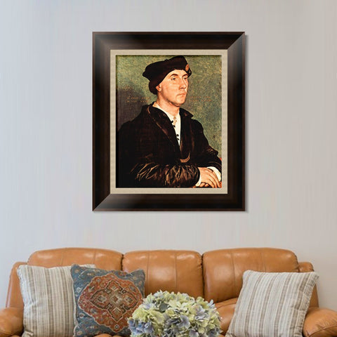 INVIN ART Framed Canvas Art Giclee Print Sir Richard Southwell by Hans Holbein the Younger Wall Art Living Room Home Office Decorations
