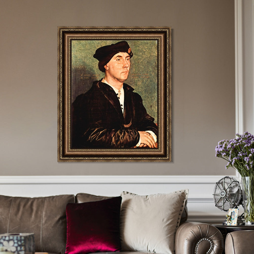INVIN ART Framed Canvas Art Giclee Print Sir Richard Southwell by Hans Holbein the Younger Wall Art