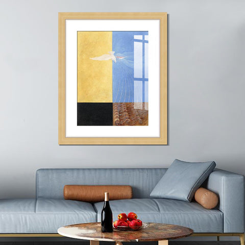 INVIN ART Framed Canvas Giclee Print Art Series#001 by Hilma Af Klint Wall Art Living Room Home Office Decorations