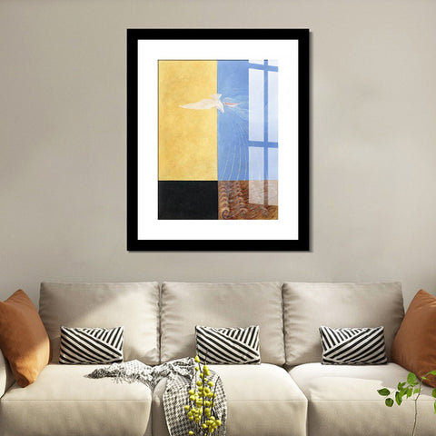 INVIN ART Framed Canvas Giclee Print Art Series#001 by Hilma Af Klint Wall Art Living Room Home Office Decorations