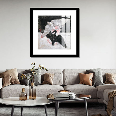 INVIN ART Framed Canvas Giclee Print Art Series#002 by Hilma Af Klint Wall Art Living Room Home Office Decorations