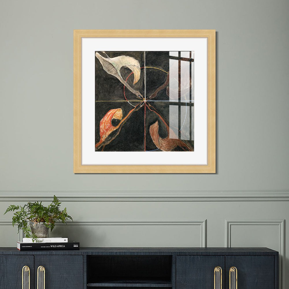 INVIN ART Framed Canvas Giclee Print Art Series#005 by Hilma Af Klint Wall Art Living Room Home Office Decorations