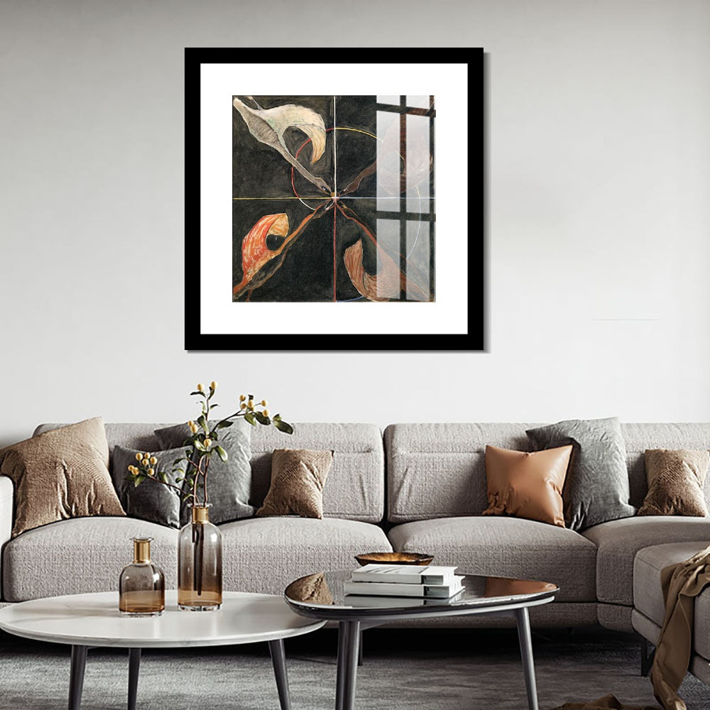 INVIN ART Framed Canvas Giclee Print Art Series#005 by Hilma Af Klint Wall Art Living Room Home Office Decorations