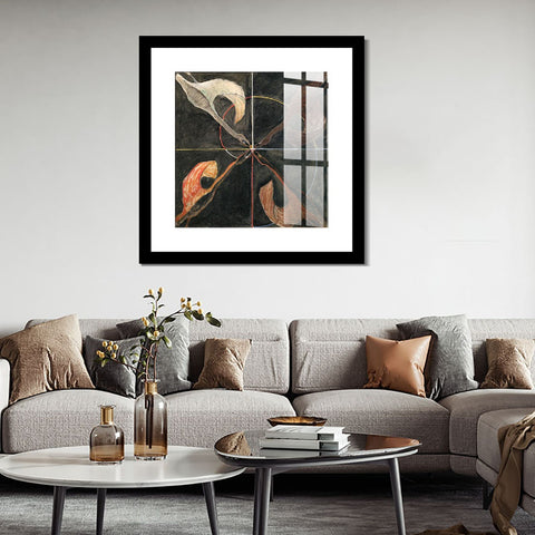 INVIN ART Framed Canvas Giclee Print Art Series#005 by Hilma Af Klint Wall Art Living Room Home Office Decorations