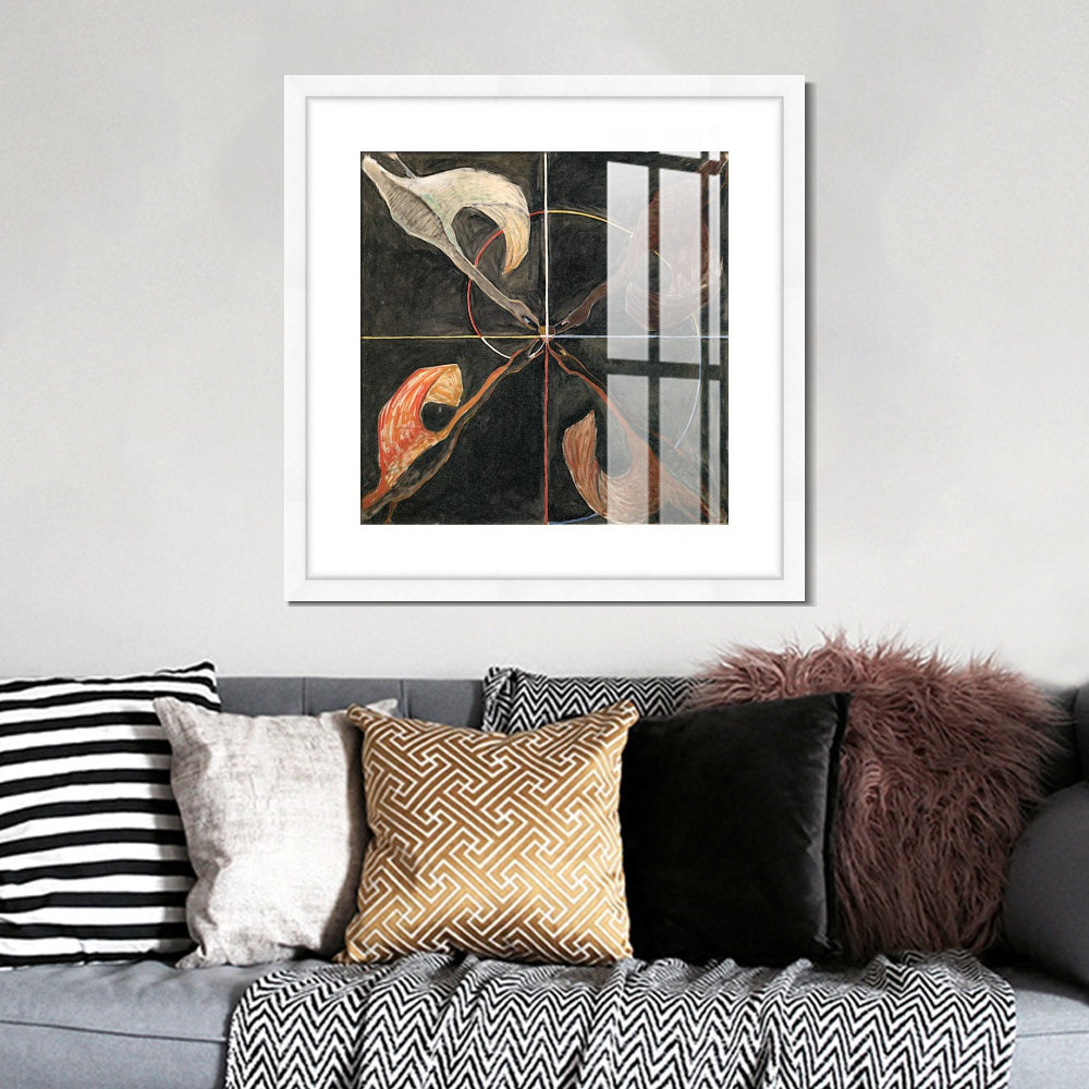 INVIN ART Framed Canvas Giclee Print Art Series#005 by Hilma Af Klint Wall Art Living Room Home Office Decorations