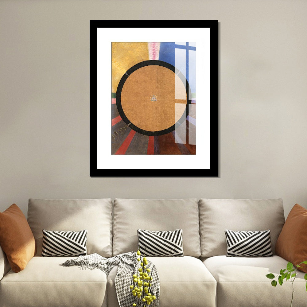 INVIN ART Framed Canvas Giclee Print Art Group X, NO. 3 Altarpiece, 1915 by Hilma Af Klint Wall Art