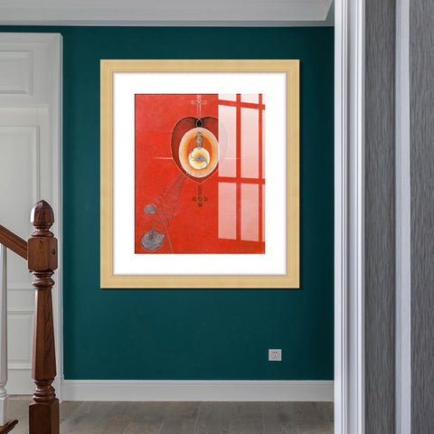 INVIN ART Framed Canvas Giclee Print Art Series#010 by Hilma Af Klint Wall Art Living Room Home Office Decorations