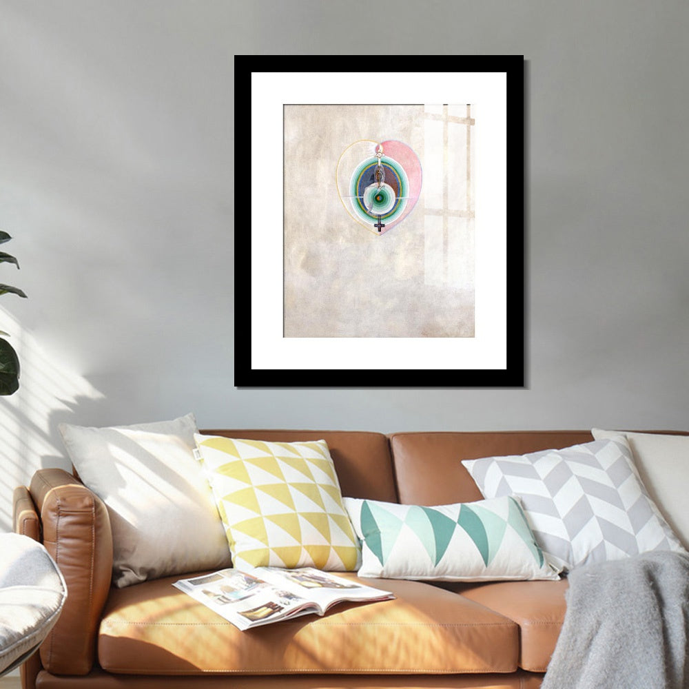 INVIN ART Framed Canvas Giclee Print Art Series#011 by Hilma Af Klint Wall Art
