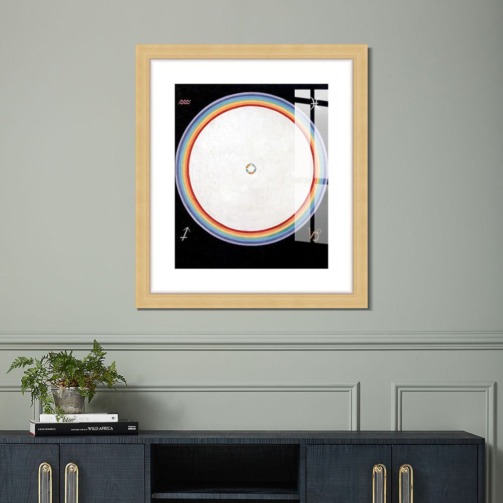 INVIN ART Framed Canvas Giclee Print Art Series#012 by Hilma Af Klint Wall Art