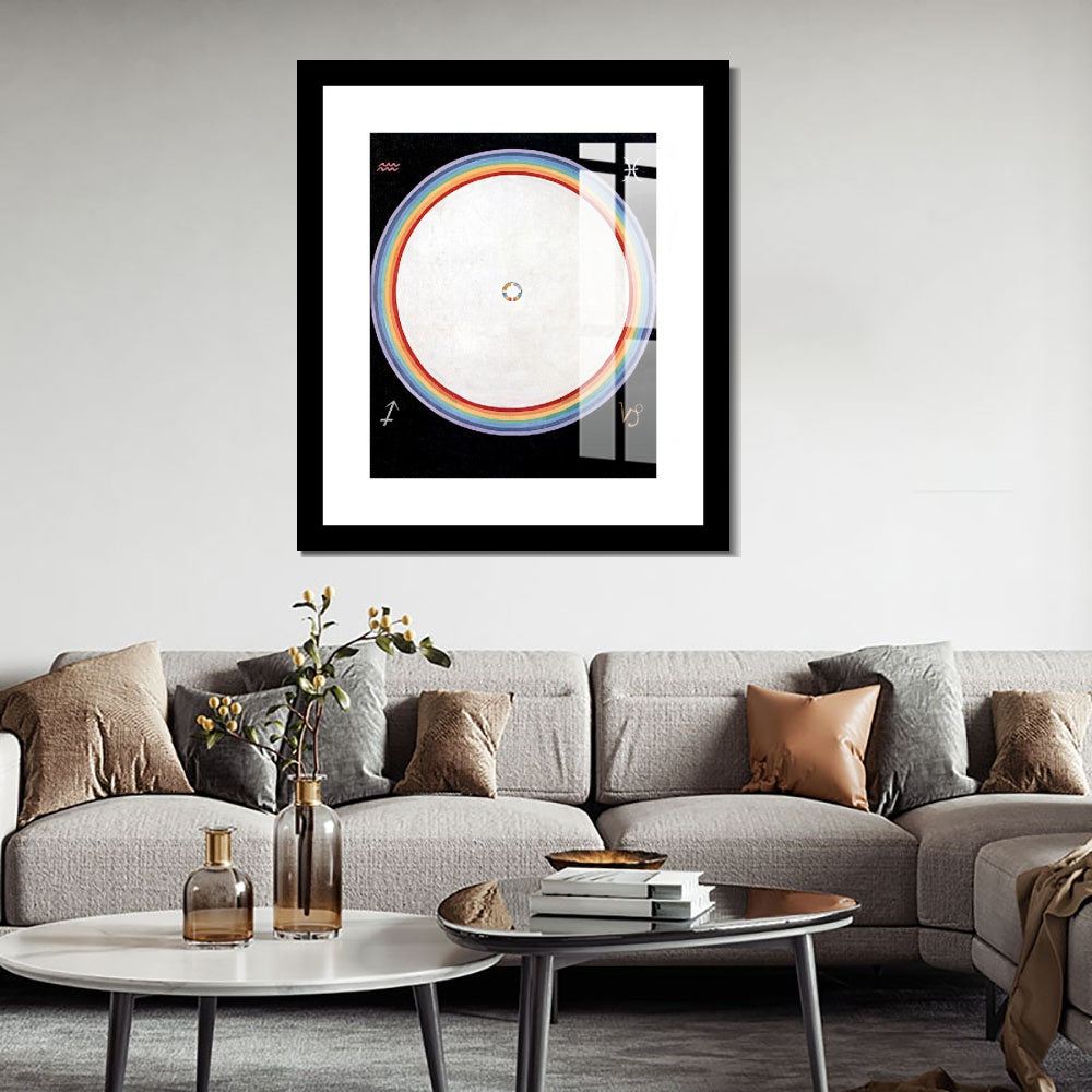 INVIN ART Framed Canvas Giclee Print Art Series#012 by Hilma Af Klint Wall Art