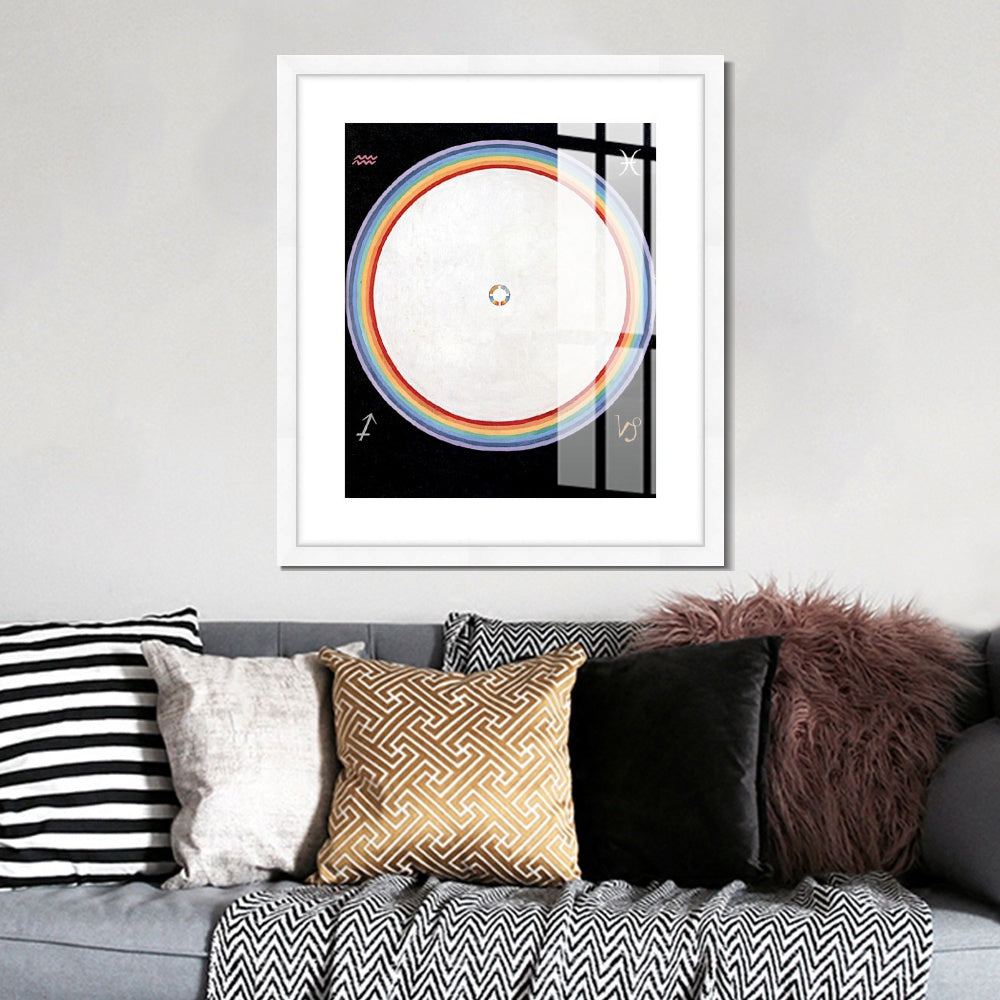INVIN ART Framed Canvas Giclee Print Art Series#012 by Hilma Af Klint Wall Art
