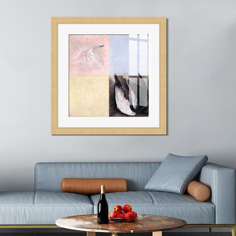 INVIN ART Framed Canvas Giclee Print Art Series#013 by Hilma Af Klint Wall Art Living Room Home Office Decorations