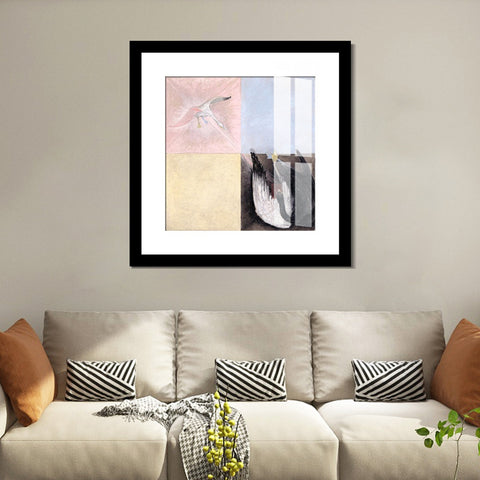 INVIN ART Framed Canvas Giclee Print Art Series#013 by Hilma Af Klint Wall Art Living Room Home Office Decorations