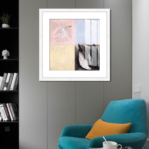 INVIN ART Framed Canvas Giclee Print Art Series#013 by Hilma Af Klint Wall Art Living Room Home Office Decorations
