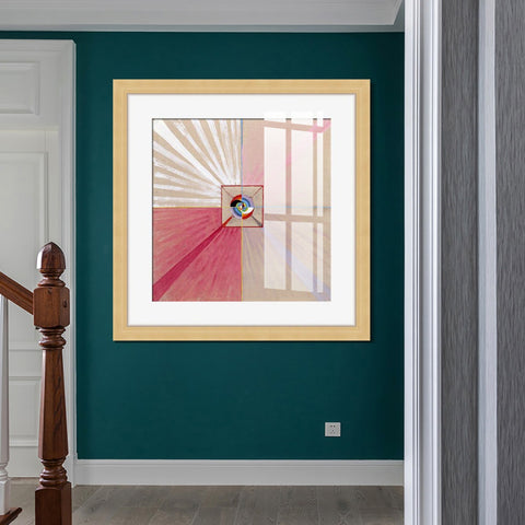 INVIN ART Framed Canvas Giclee Print Art Series#015 by Hilma Af Klint Wall Art Living Room Home Office Decorations