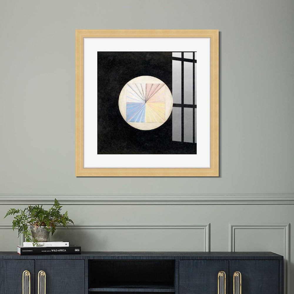INVIN ART Framed Canvas Giclee Print Art Series#016 by Hilma Af Klint Wall Art