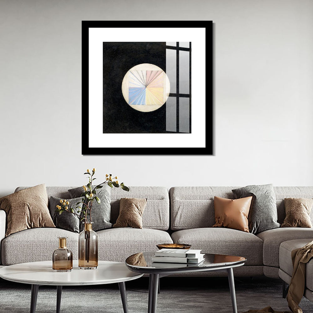 INVIN ART Framed Canvas Giclee Print Art Series#016 by Hilma Af Klint Wall Art