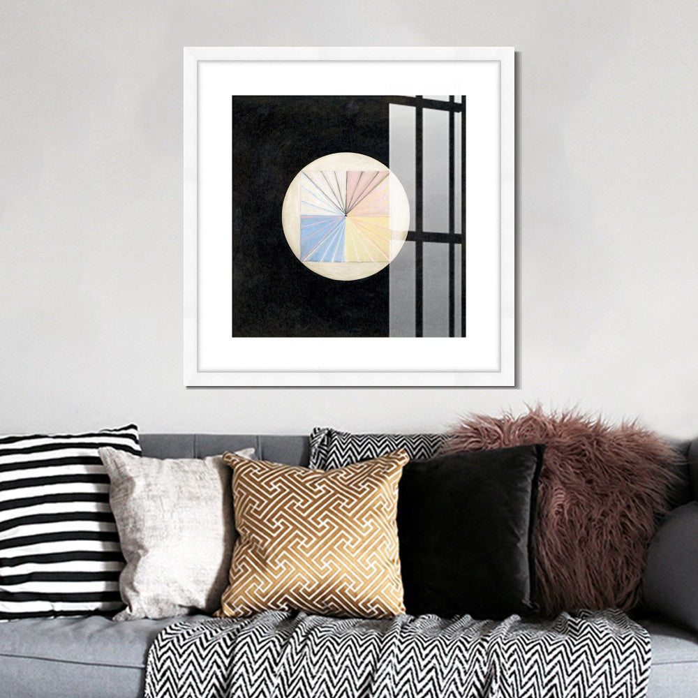INVIN ART Framed Canvas Giclee Print Art Series#016 by Hilma Af Klint Wall Art