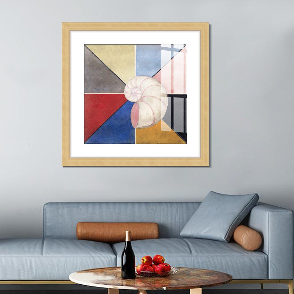 INVIN ART Framed Canvas Giclee Print Art Series#017 by Hilma Af Klint Wall Art